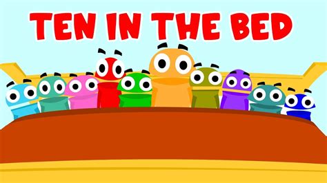 Ten in the bed | Nursery Rhyme with Lyrics | English rhymes for kids ...