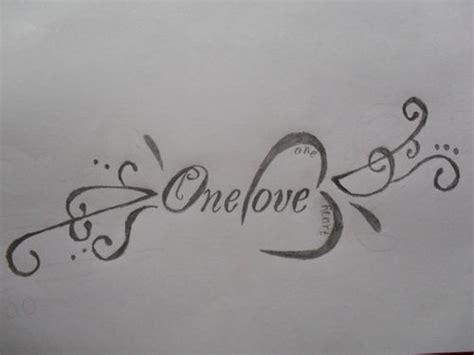 one love, one heart tattoo design. | Heart tattoo designs, Heart tattoo ...