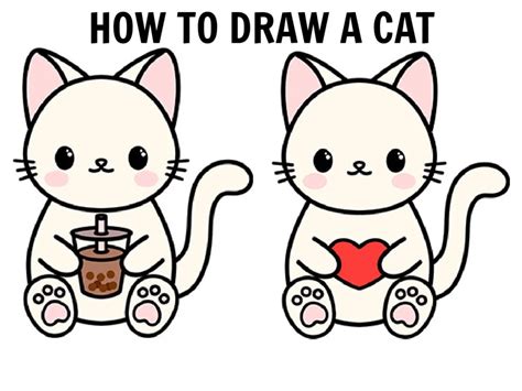 Cute Cat Drawings For Kids