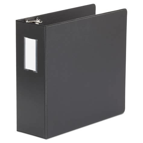 Universal Deluxe 3 D-Ring Binder with Label Holder, 4" Capacity, 12 ...