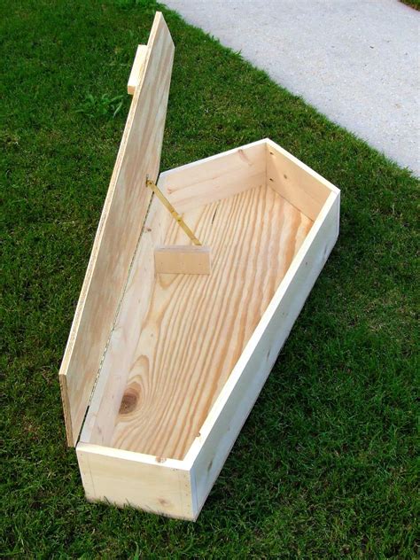 How to build a wooden coffin for halloween | gail's blog