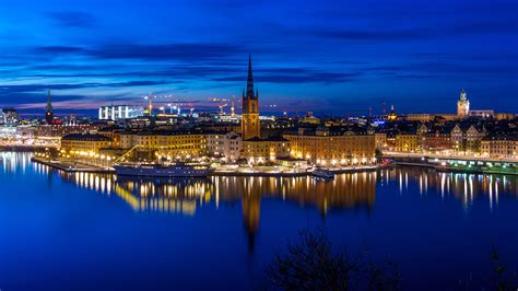 Pictures Stockholm Sweden Riddarholmen Gamla stan Coast 1920x1080