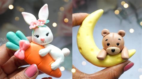 Bunny & Bear Clay Tutorial | Cold Porcelain Clay | Air Dry Clay | Clay ...