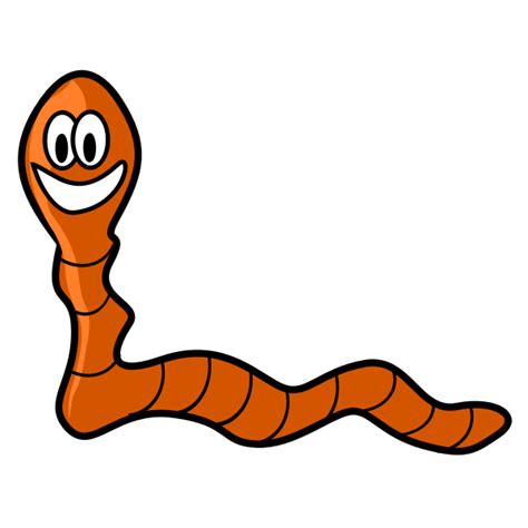 Vector illustration of happy cartoon worm | Free SVG