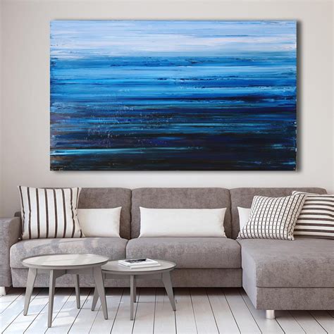 ABSTRACT PAINTING Indigo Painting Blue Abstract Modern Art Original ...