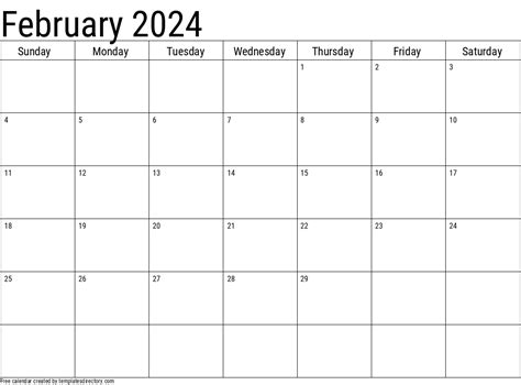 2024 February Calendar Kannada Languageexcel Yearly Calendar Template ...