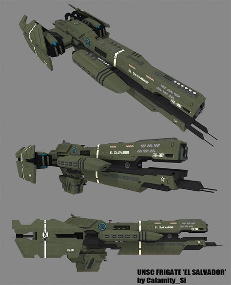 UNSC FRIGATE - 'EL SALVADOR' by calamitySi | Starship concept, Space ...