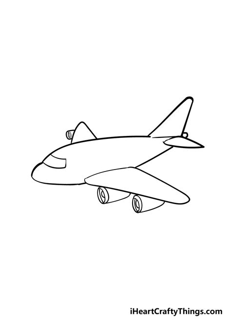 Airplane Drawing - How To Draw An Airplane Step By Step