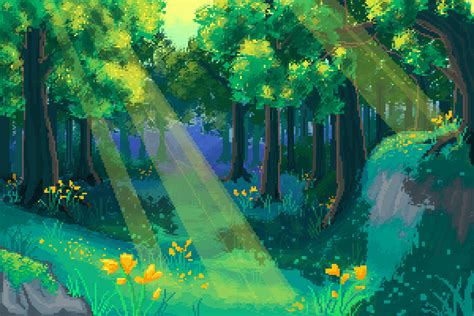 Pixilart - Forest | Pixel art landscape, Pixel art background, Pixel art