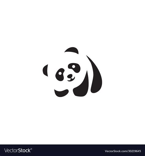 Panda icon logo design template Royalty Free Vector Image