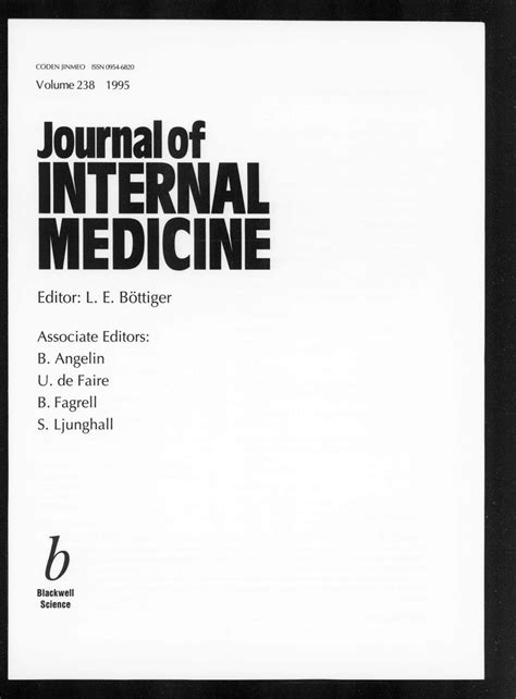 Journal of Internal Medicine 1995: Vol 238 Table of Contents : Free ...