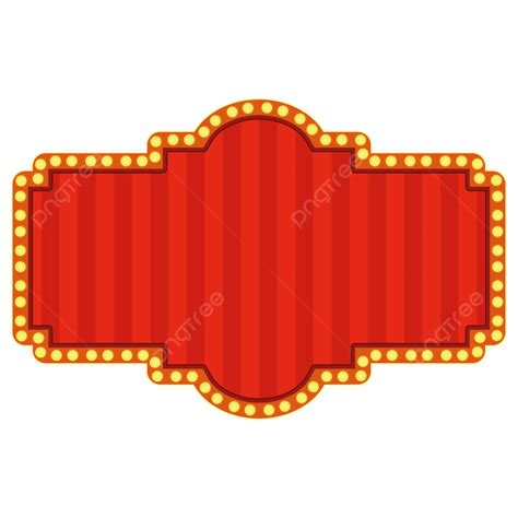 Red Circus Style Header Banner Element Vector Title Design, Red Banner ...