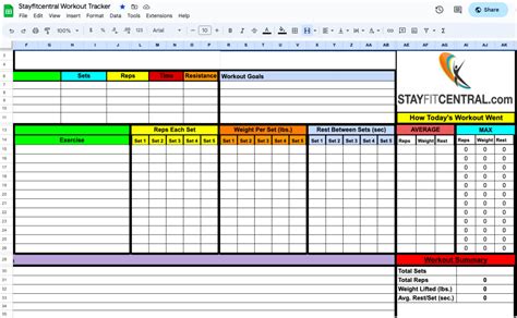 Free Google Sheets Weight Training Template - The Best AI Personal ...