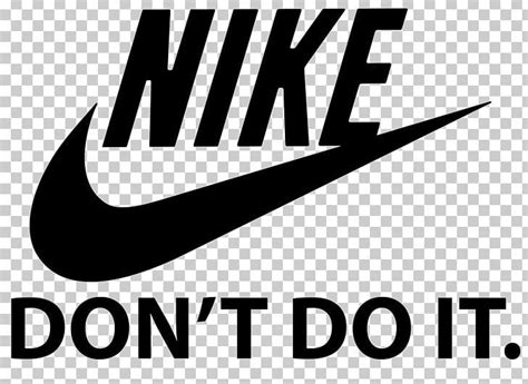 Just Do It Logo Nike Swoosh Brand PNG - advertising, black and white ...