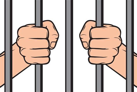 Hand Behind Prison Bars 3190198 Vector Art at Vecteezy