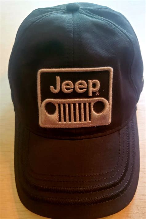 Jeep Wrangler Grill Logo Baseball Cap/Hat Black Deta… - Gem