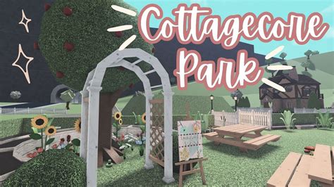 Bloxburg Cottagecore Town: Park Build - Building the Park in our ...