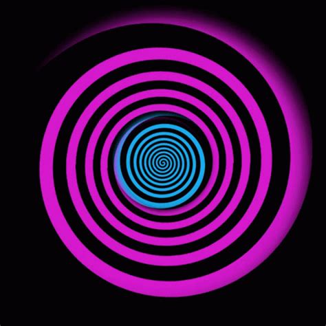 Hypnotic Spiral Blue Center Pink Sides GIF | GIFDB.com