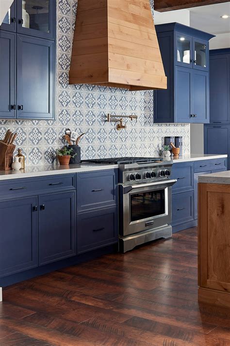 Blue Kitchen Cabinets With White Countertops Design Ideas