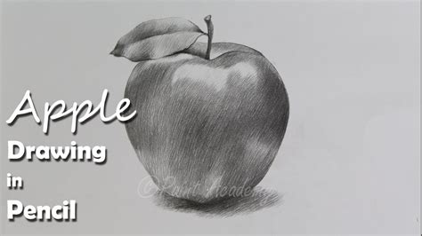 How to Draw An Apple in Pencil | step by step how to use pencil strokes ...