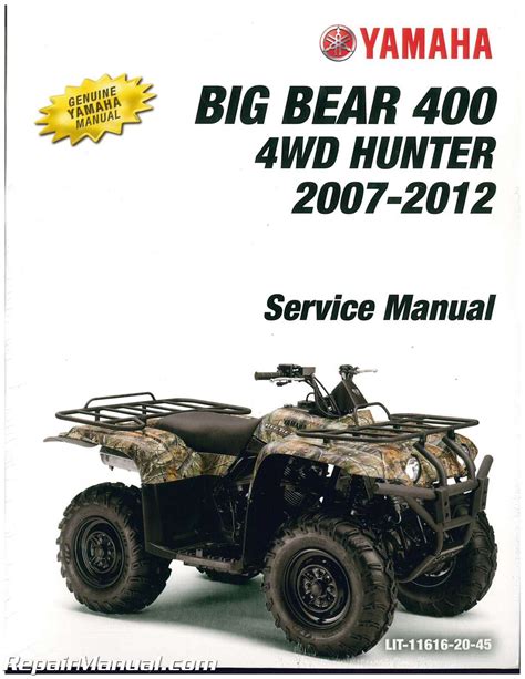 2007-2012 Yamaha YFM400 Big Bear 400 4X4 ATV Service Manual