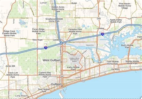 Gulfport Biloxi International Airport Map, Mississippi