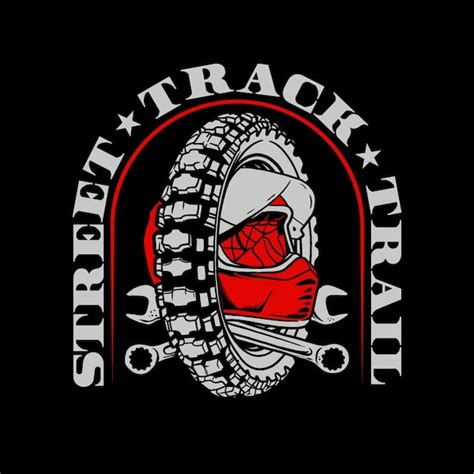 Premium Vector | Street Track Trail Riders Logo Vector Illustration