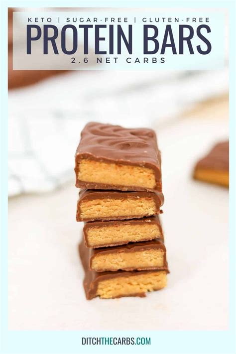 4-Ingredient Keto Protein Bars (no-bake recipe) – Ditch The Carbs