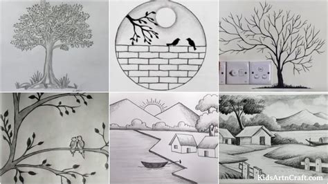 drawing pictures of nature with pencil easy - Kurtis Duong