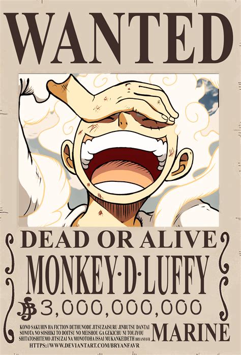 Monkey D. Luffy Bounty (One Piece Ch. 1053) by bryanfavr on DeviantArt