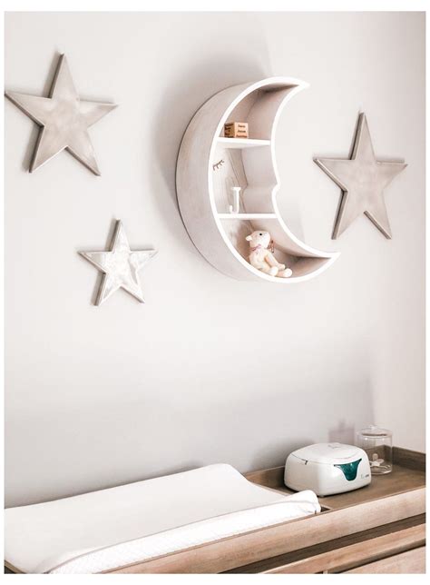 Baby Star & Moon Themed Nursery · Glam Bytes #nursery #shelving #ideas ...