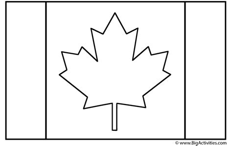 Canadian Flag - Coloring Page (Canada Day)