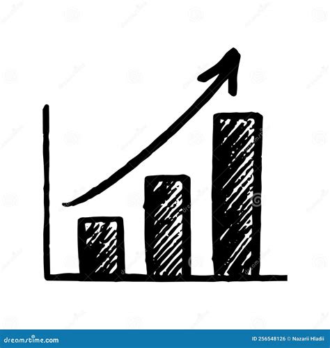 Vector Illustration of the Economy Graph in a Hand-drawn Style. Stock ...