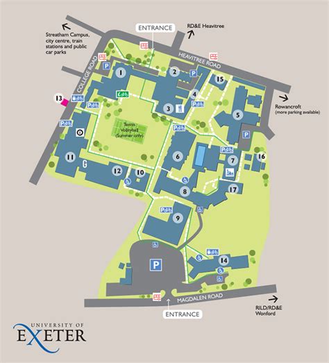 St Luke's Campus map | Campuses and visitors | University of Exeter