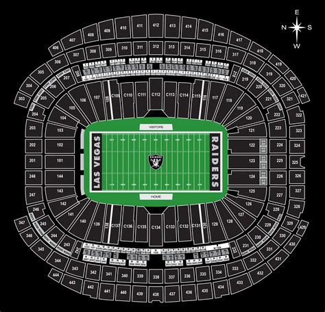 Allegiant Stadium Seating Plan - Seating plans of Sport arenas around ...