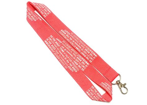 Red Background Clear Custom Polyester Lanyards Mini Characters Logo ...