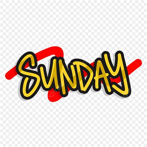 Sunday Clipart Transparent PNG Hd, Sunday Logo Lettering, Social Media ...