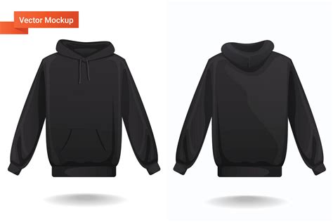 Black Hoodie Mockup Vector Art, Icons, and Graphics for Free Download