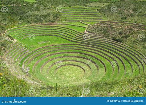 Moray Ruin in Cusco, Peru stock photo. Image of depressions - 89826962