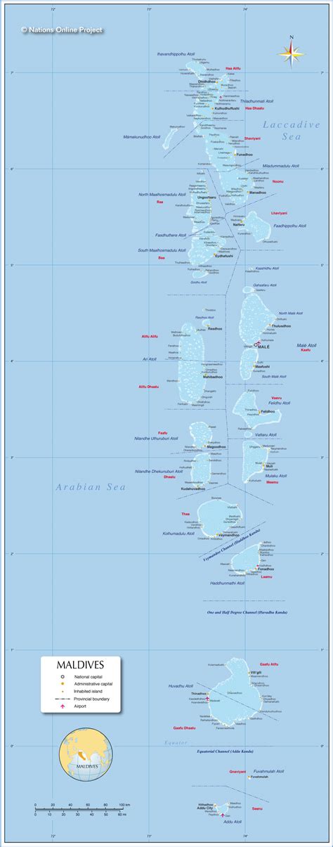 Malediven Karte Provinzen