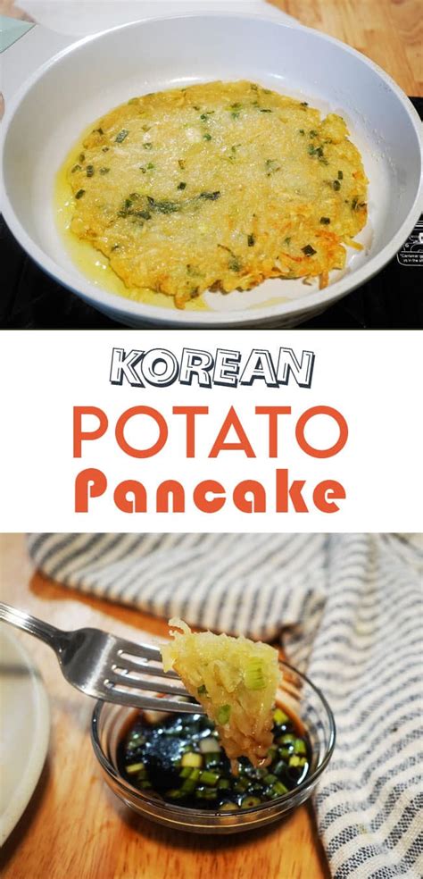 Korean Potato Pancake with simple homemade pancake dipping sauce