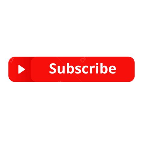 Youtube Subscribe Button Vector PNG Images, Red Youtube Banner With ...