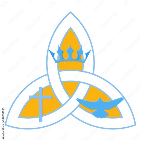 Vector illustration for Christian community: Holy Trinity. Trinity ...