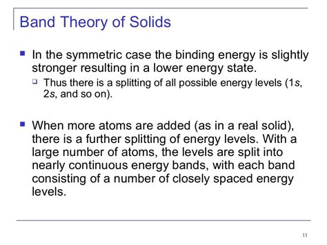 Band theory of solids