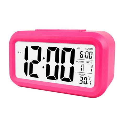 Clocks Battery Digital Alarm Clock Bedrooms Battery Operated Electric ...