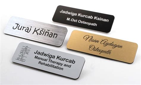 Buy Personalised Premium Name Badge Staff ID Tag with Pin | Design Your ...