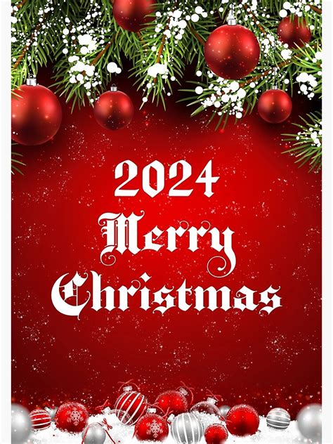 "2024 Merry Christmas" Greeting Card for Sale by peterscarfo | Redbubble