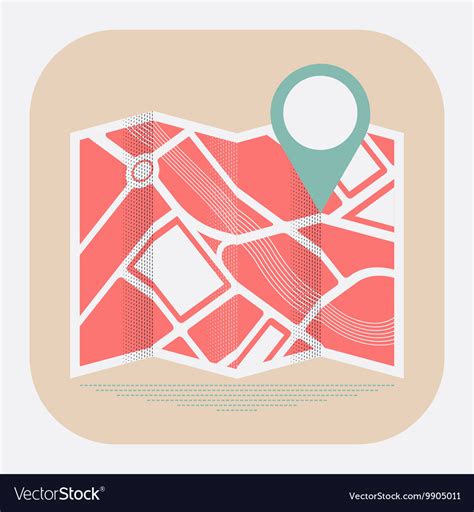 Map with a pinpoint Royalty Free Vector Image - VectorStock