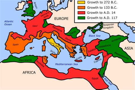 Growth of the Roman Empire Map by Teach Simple