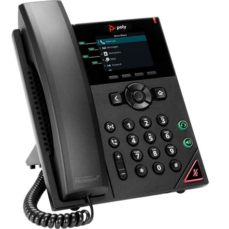 Poly VVX 250 4-Line IP Desk Phone with Color 2200-48820-001 B&H